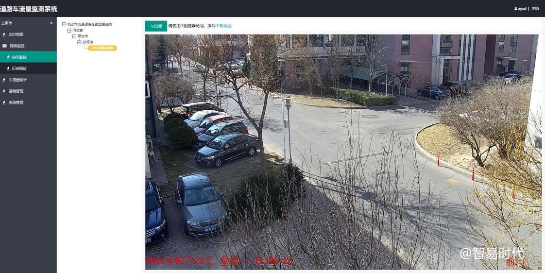 历史回放"历史回放"界面左侧可以看见时间栏和点位信息,右侧为监控