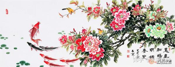 挂画牡丹花图片大全