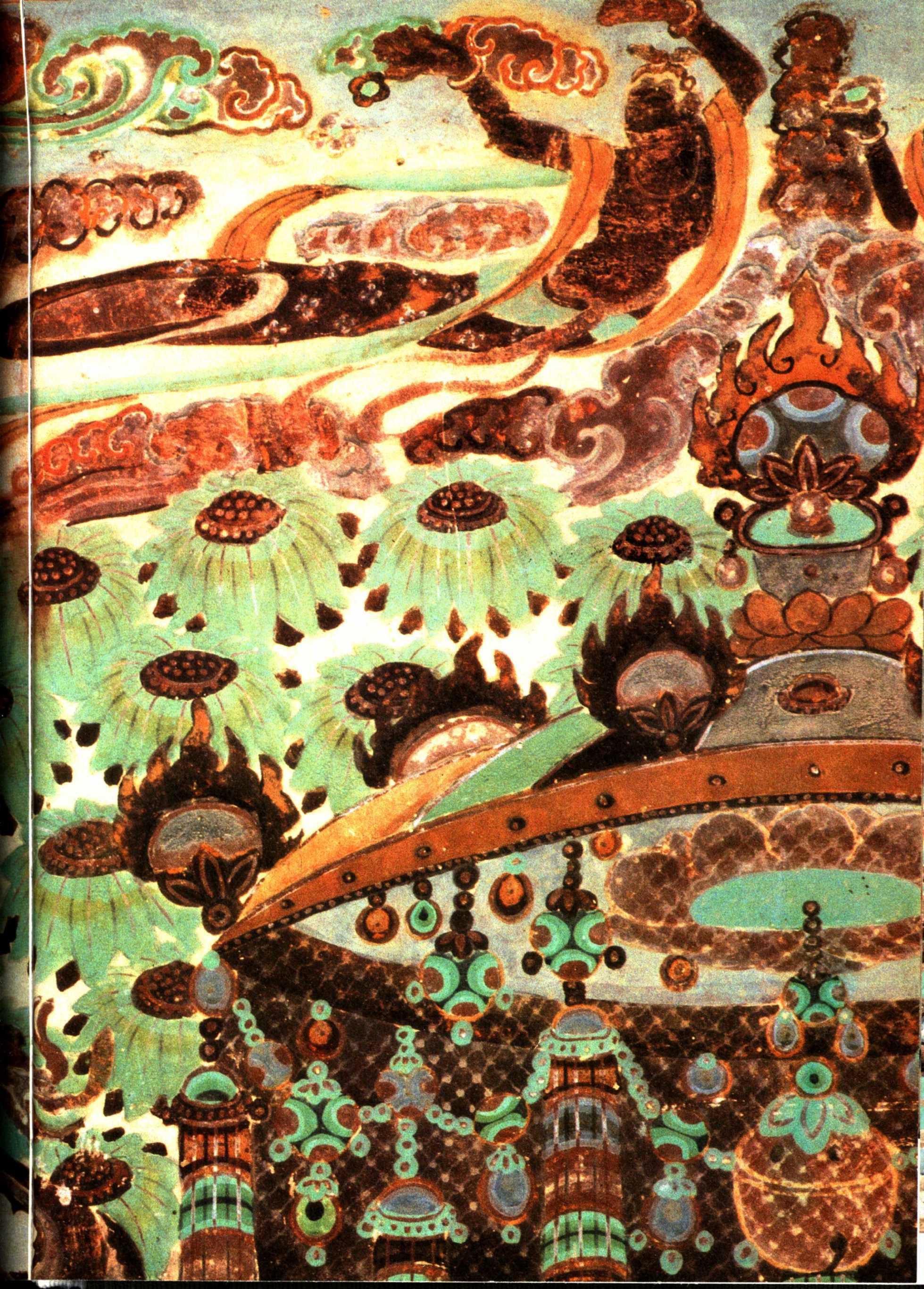 神游千年大美敦煌盛唐320窟北壁西方极乐净土佛刹清幽南壁飞天欢逐