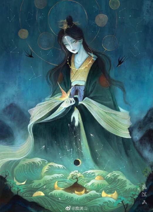 来自于作者鹿溟山,仅供交流鹿溟山医学硕士毕业,五年前以插画师的身份