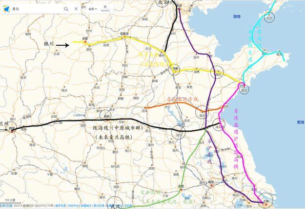 青岛高铁环线图图片