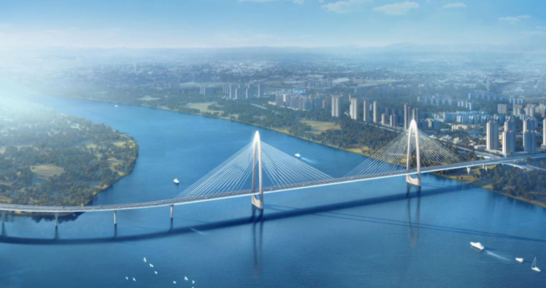 目前大桥主塔施工已超140米,主塔桥面吊机已经组拼完成,正在分节上桥