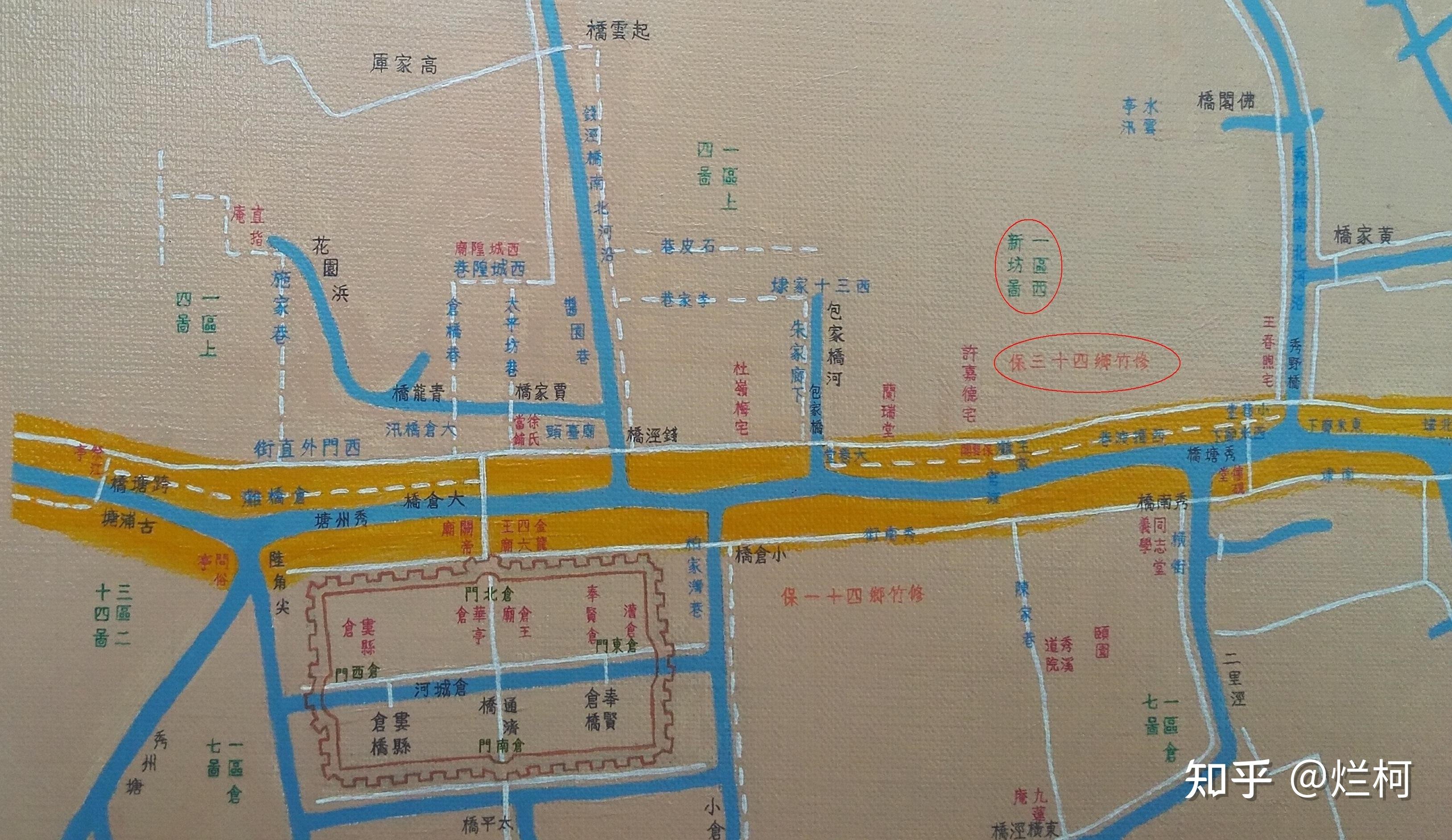 【伴公汀】触摸古松江的山川河流,松江一对母子绘成两幅古松江地图一