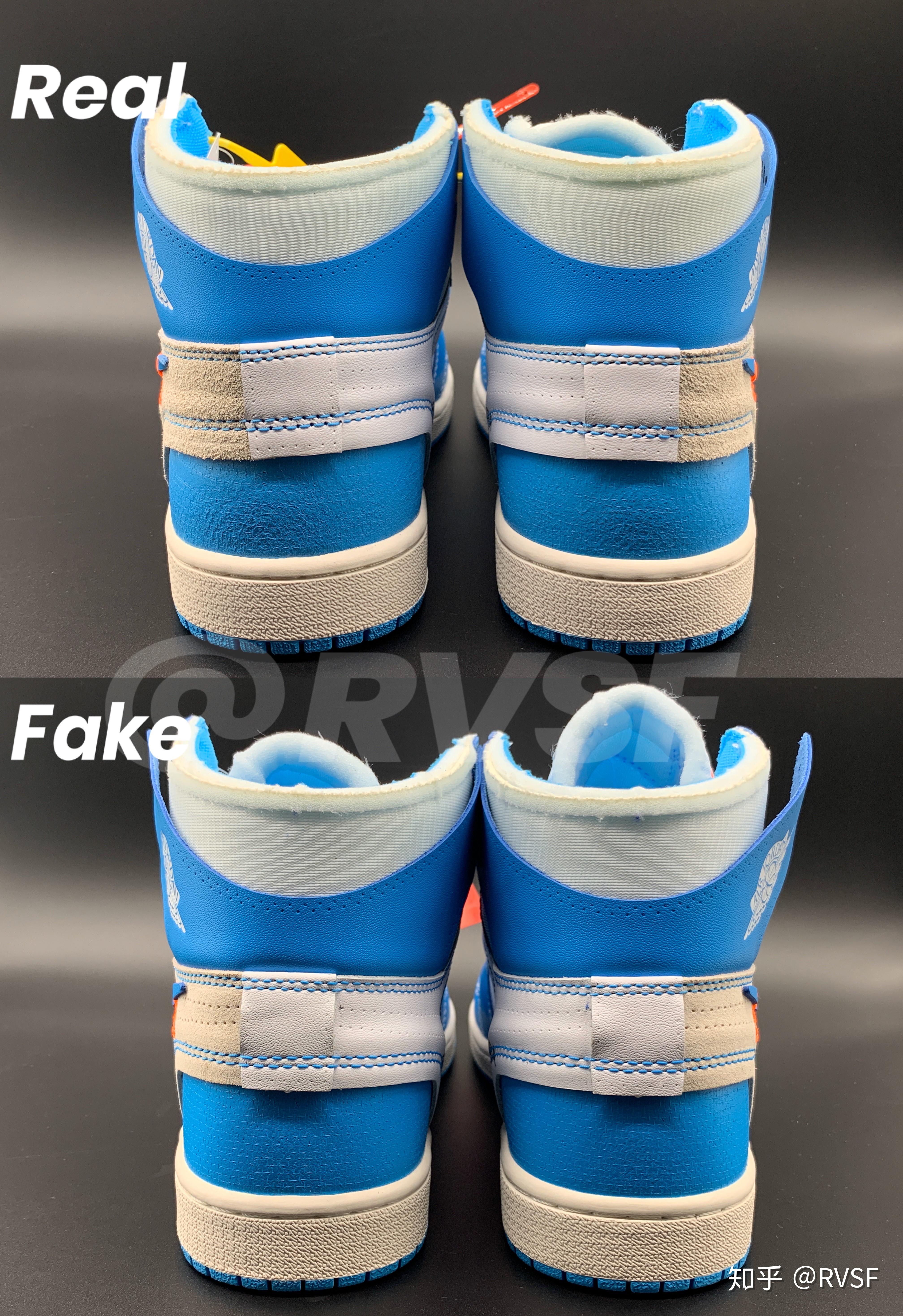 细节满满aj1xoffwhiteowunc北卡蓝测评真假对比