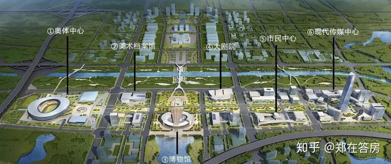 郑州常西湖一心两翼省府向东市府向西