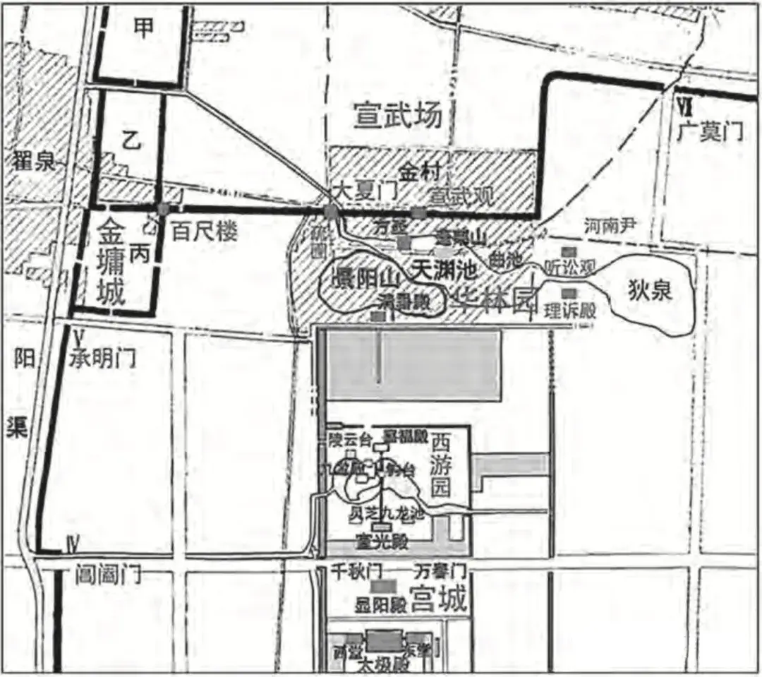 北魏洛阳宫城北部华林园南宋·临安德寿宫南宋高宗也