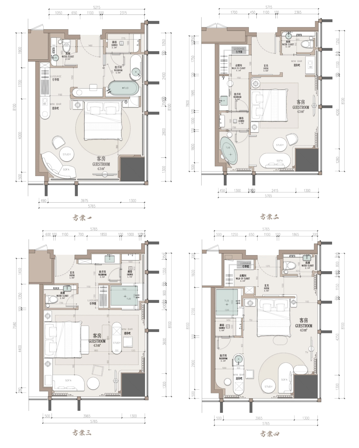 2025最常用的酒店客房平面 - 知乎