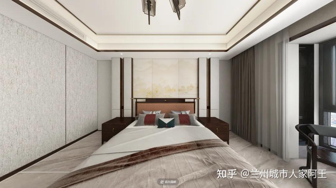 设计效果丨御景东方480㎡新中式，传统元素与现代设计的融合 - 知乎