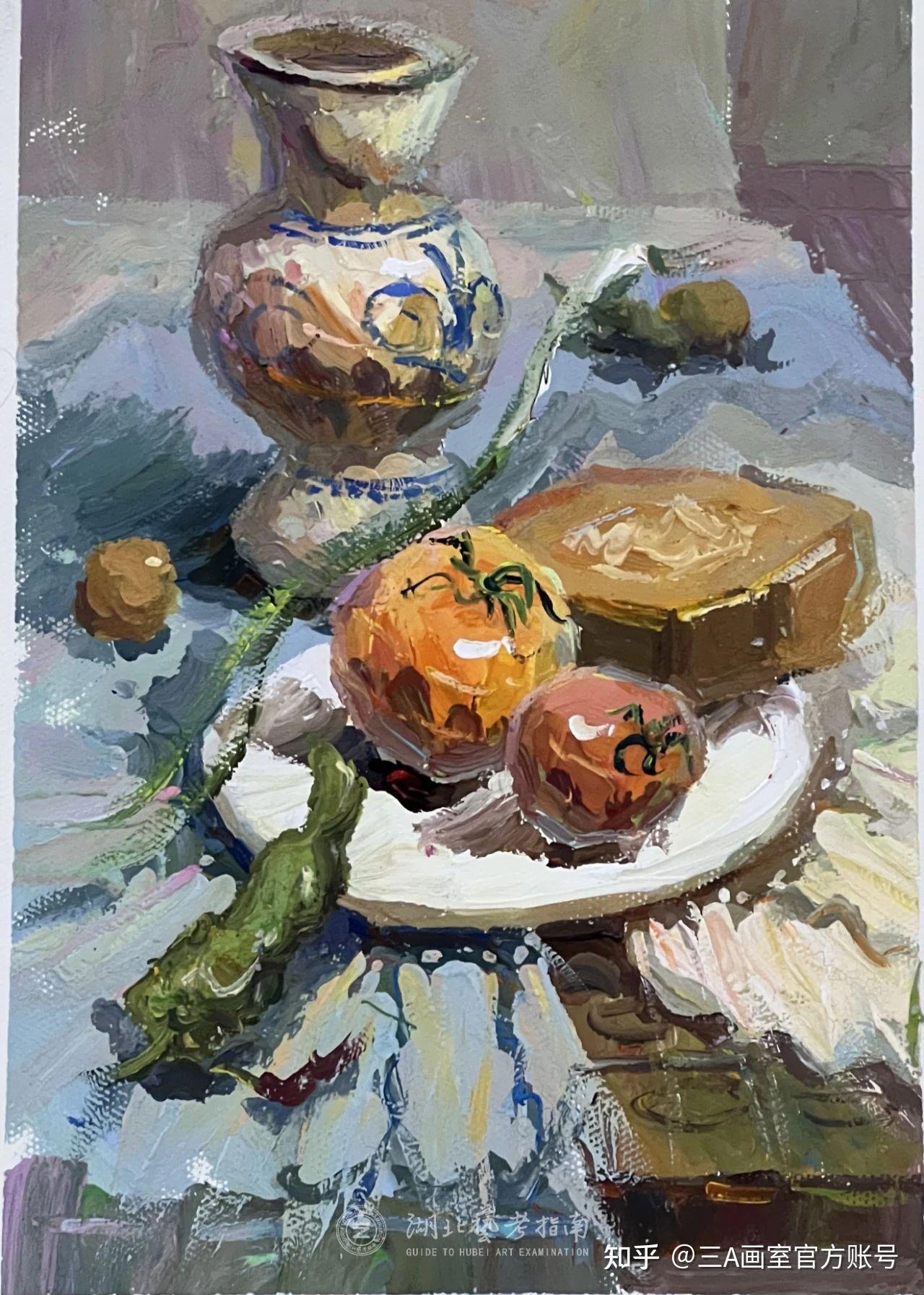 高清卷2024湖北美术类调考二模色彩优秀试卷