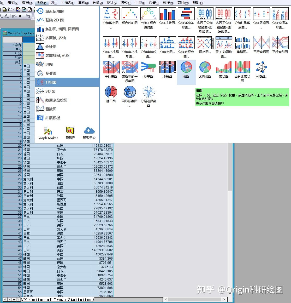 Origin科研绘图:弦图 - 知乎