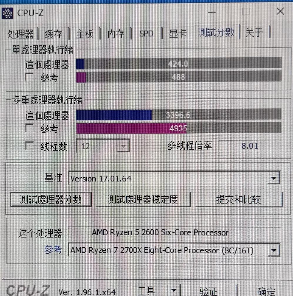 amd 三代u cpu z跑分 1600 2600 2600x 3600 3600x