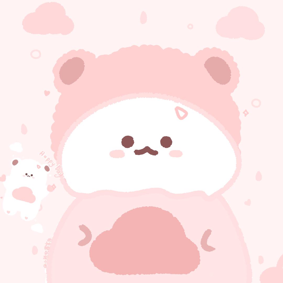 粉色的熊背景图片-粉色的熊背景素材图片-千库网