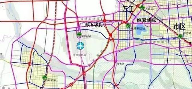 新建城際鐵路聯絡線一期工程起自北京大興區採育與河北省廊坊市廣陽區