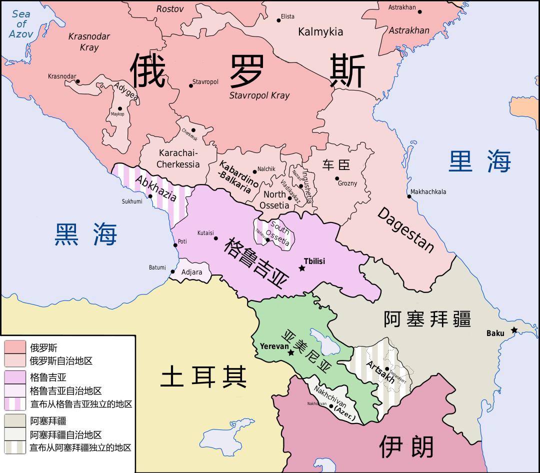 车臣和乌克兰地图图片