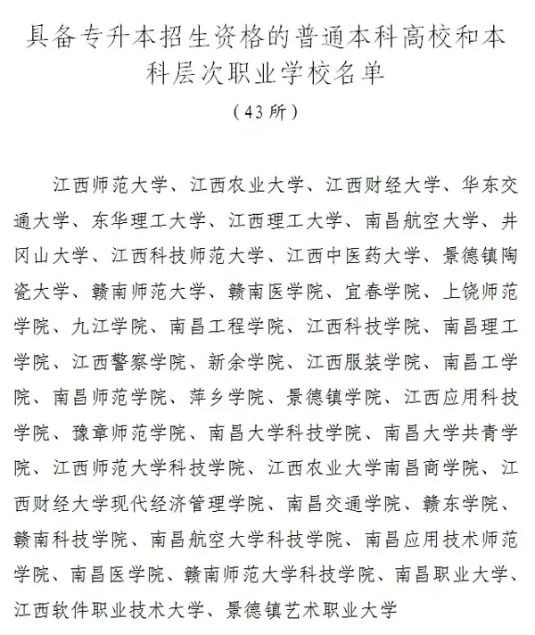 江西省退役士兵专升本政策