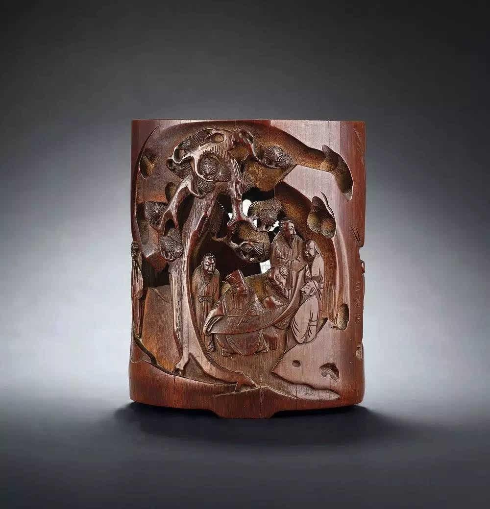 价值近1200万的竹笔筒曾刷新中国古代竹刻拍卖世界纪录