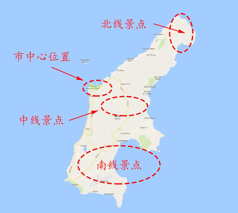塞班岛地图位置图片