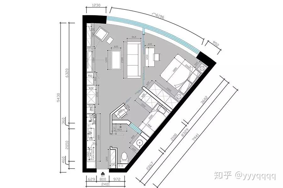 不规则卧室扇形怎么装修