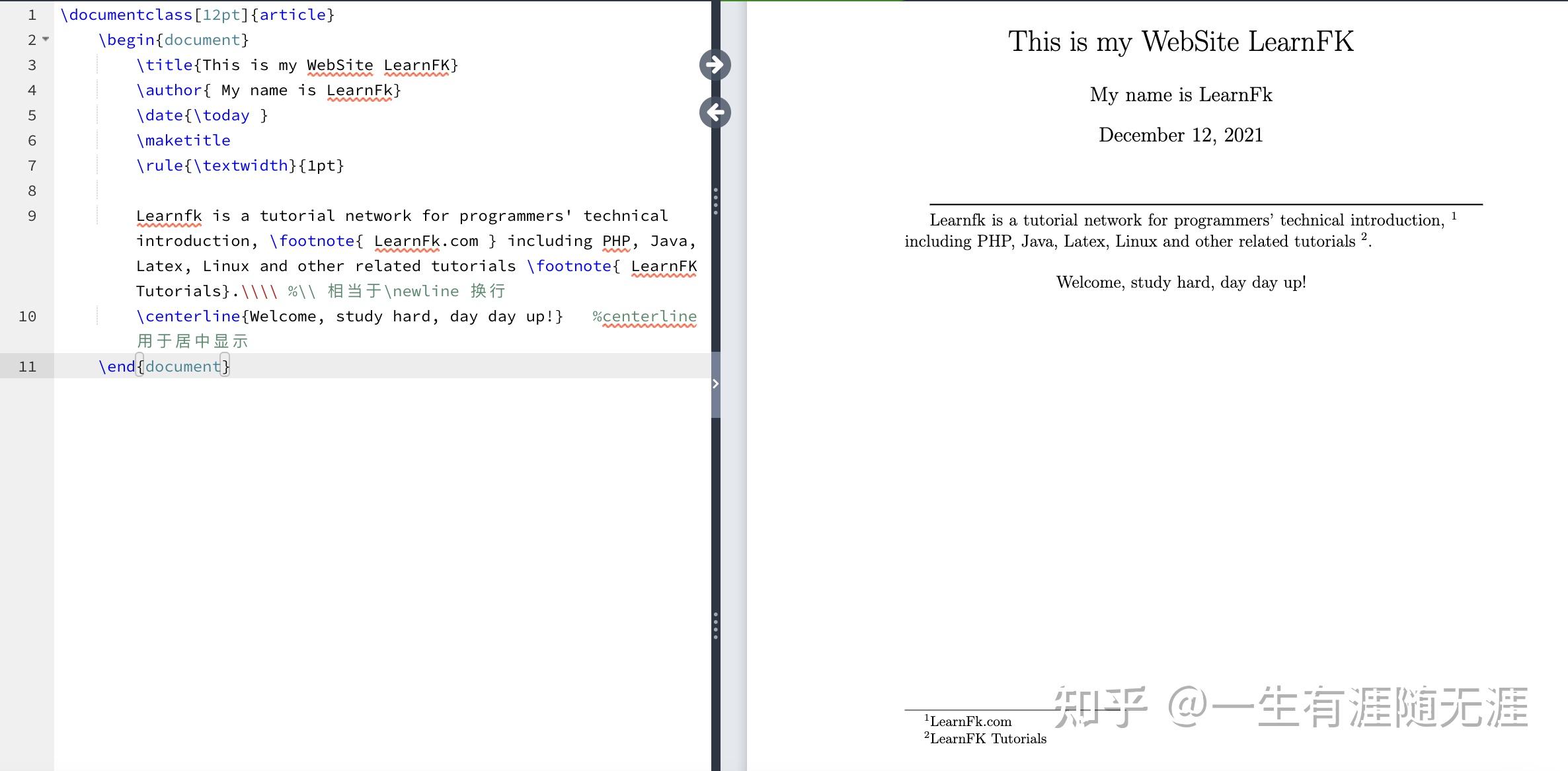 无涯教程 - Latex 格式(Format) - 知乎