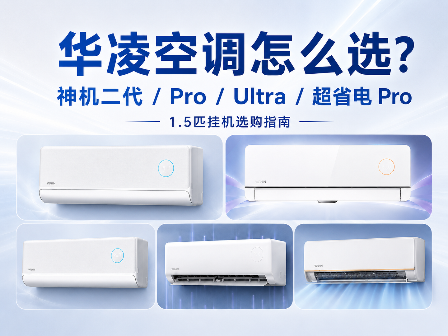华凌在售空调,型号怎么匹配自己的需求?巨省电,神机二代,神机二代Pro 超省电...