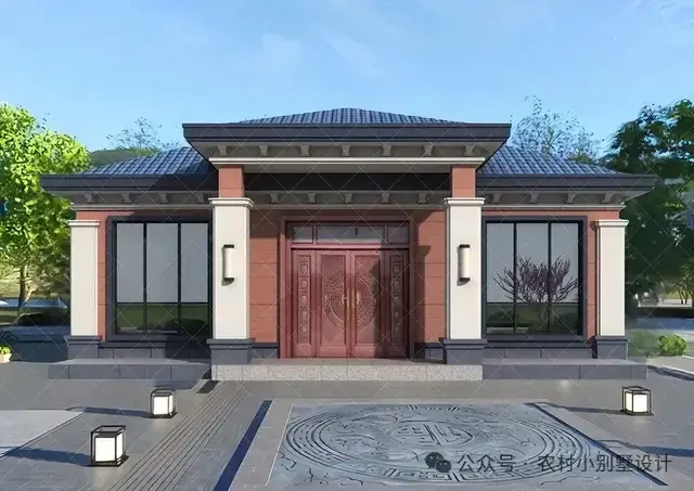 42套一层新中式别墅自建房,也霸气十足乡村一层养老农村别墅住宅 - 知乎