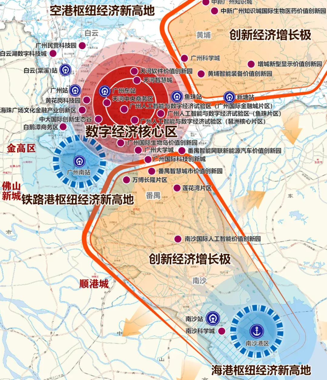 04未來五年的發展重點舉全市之力規劃建設以中新廣州知識城,南沙科學