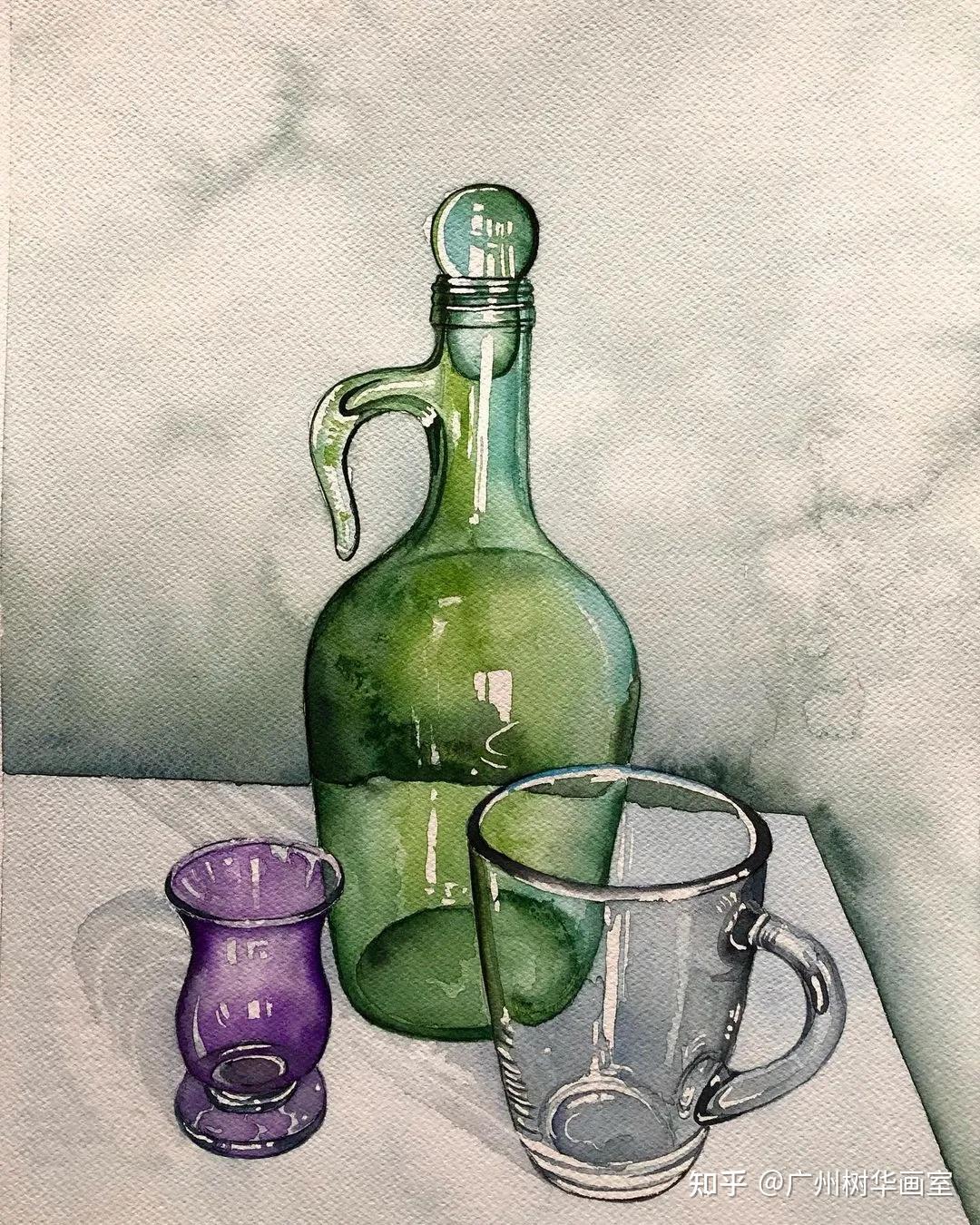 色彩如何画好玻璃质感看似简单实则超难的玻璃瓶如何画