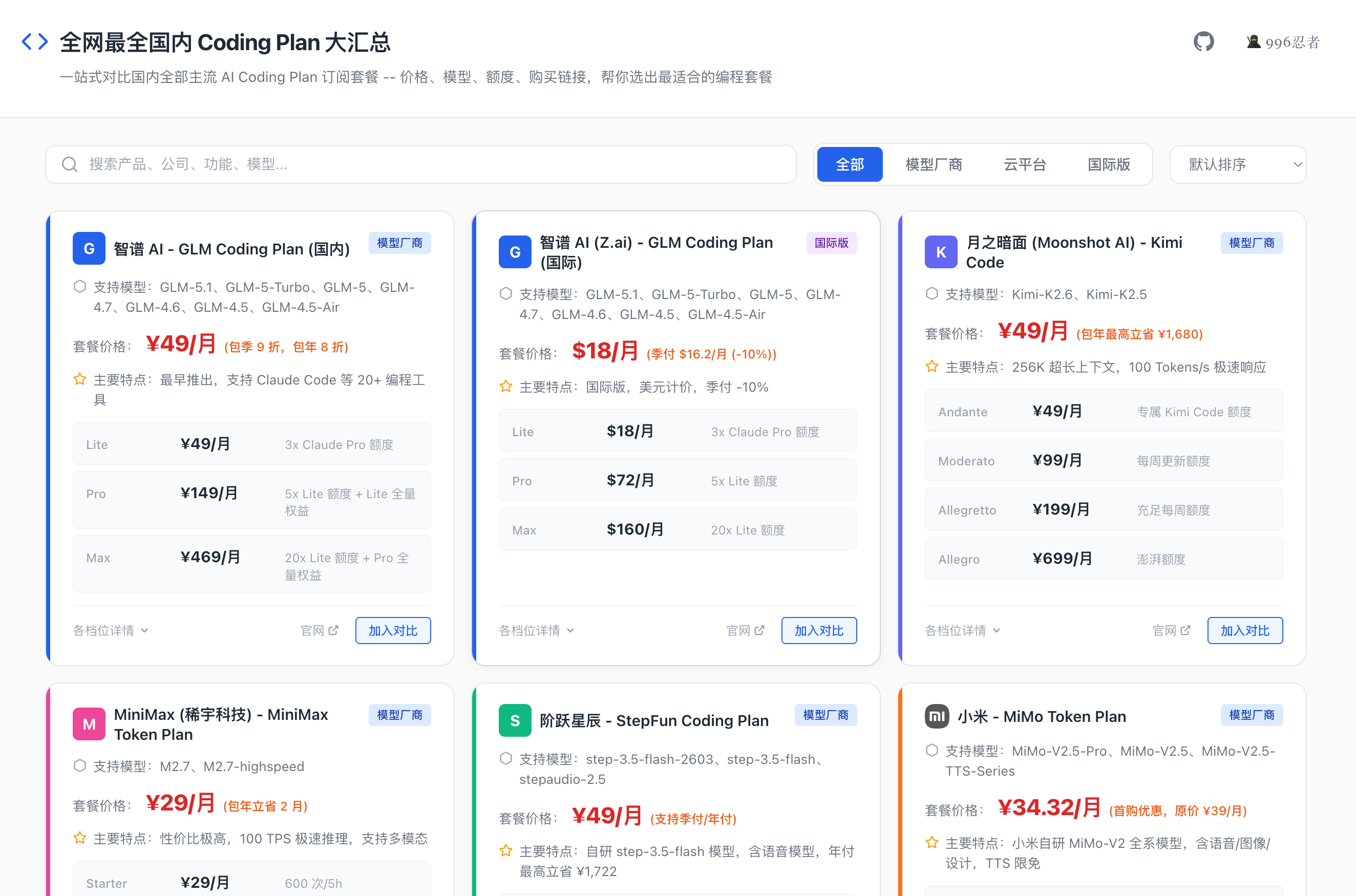 System Code Plan 全网最全国内 Coding Plan 大汇总 - 知乎