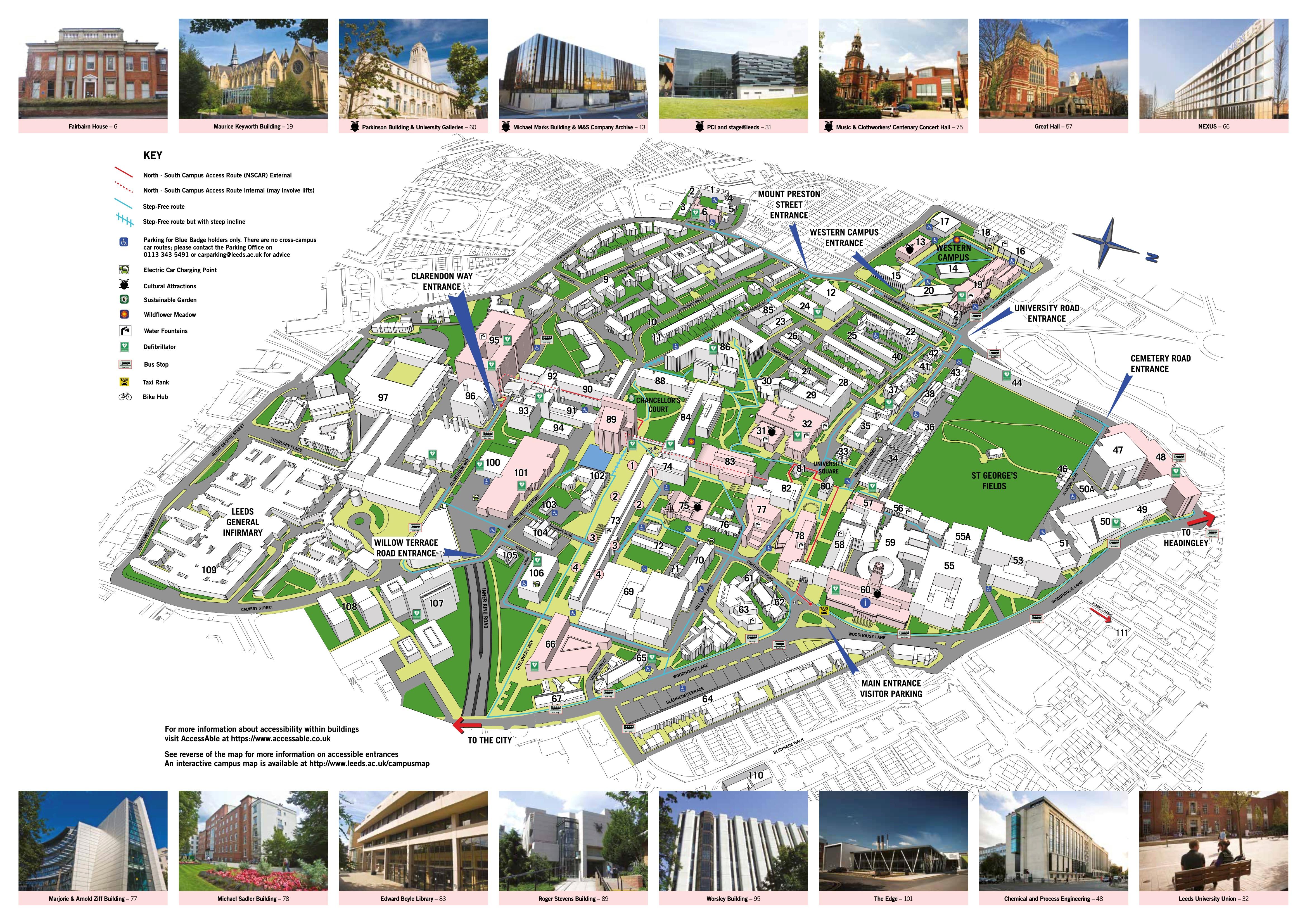 利兹大学学院分布地图图片