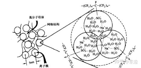 全氟磺酸质子膜结构