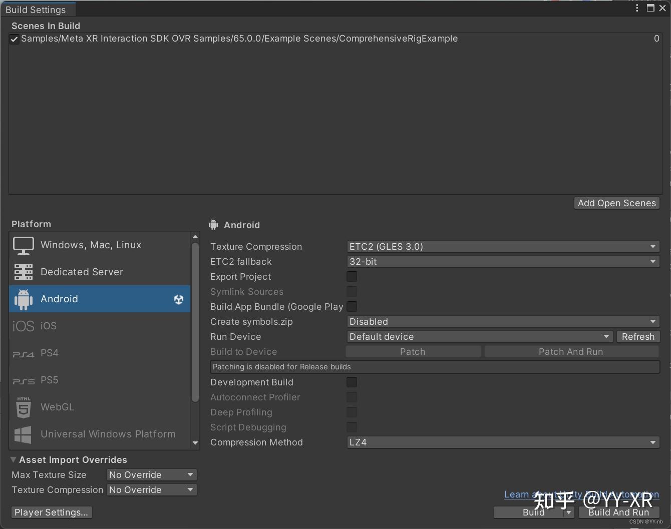 【重制版】Unity Meta Quest 一体机开发（一）：前期准备，Meta XR SDK导入和环境配置，配置玩家物体 - 知乎