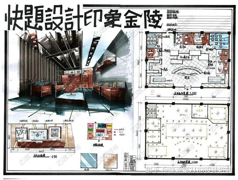 快题方案01 | 餐饮空间 - 知乎