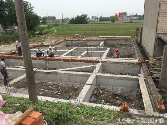 江苏泰州农村自建别墅实拍施工点滴一层盖完就花了十几万