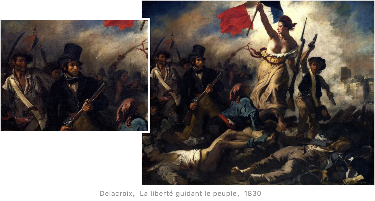 浪漫派这"不一样的烟火",德拉克洛瓦创作于1830年的《自由引导人民》