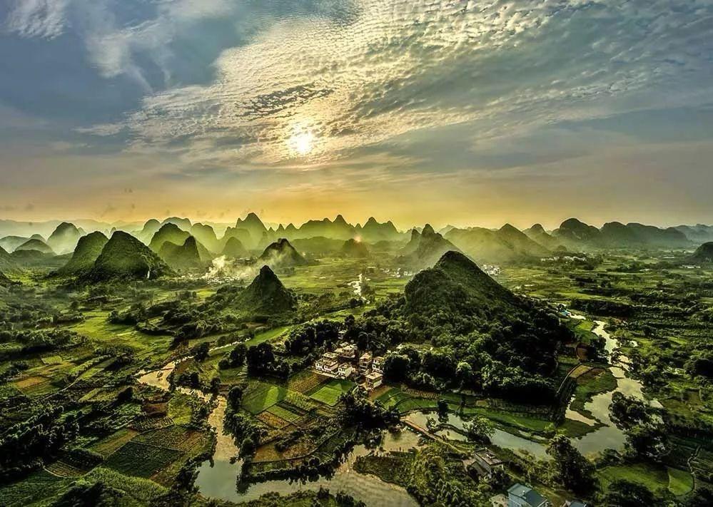 桂林海洋银杏村秋色兴安秦家大院遇龙河风光漓江渔火摄影团