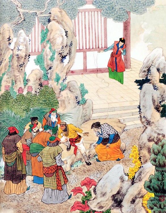 西游记原著十套珍稀古画插图第6869回朱紫国孙悟空医治君王心病心主