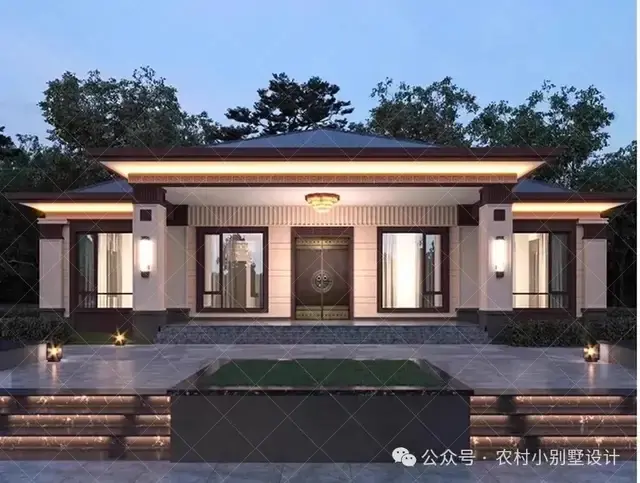 42套一层新中式别墅自建房,也霸气十足乡村一层养老农村别墅住宅 - 知乎