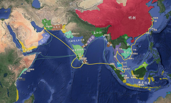 我们绘制了郑和下西洋地图,一分钟看完郑和都去过哪里?