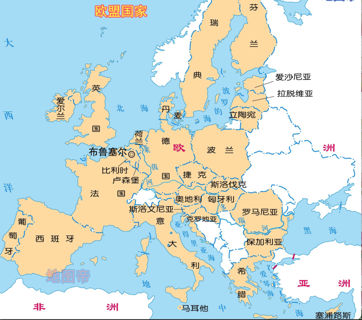 欧盟总部地图图片