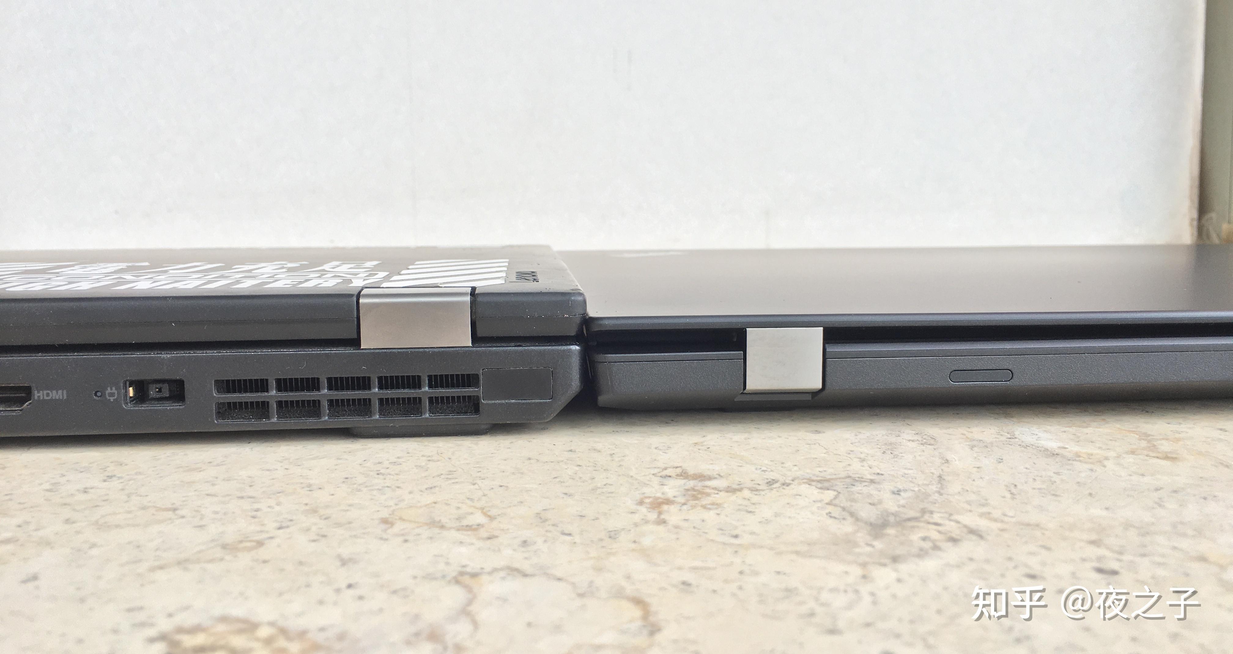 机身厚度,thinkpad p51与thinkpad p15v对比.