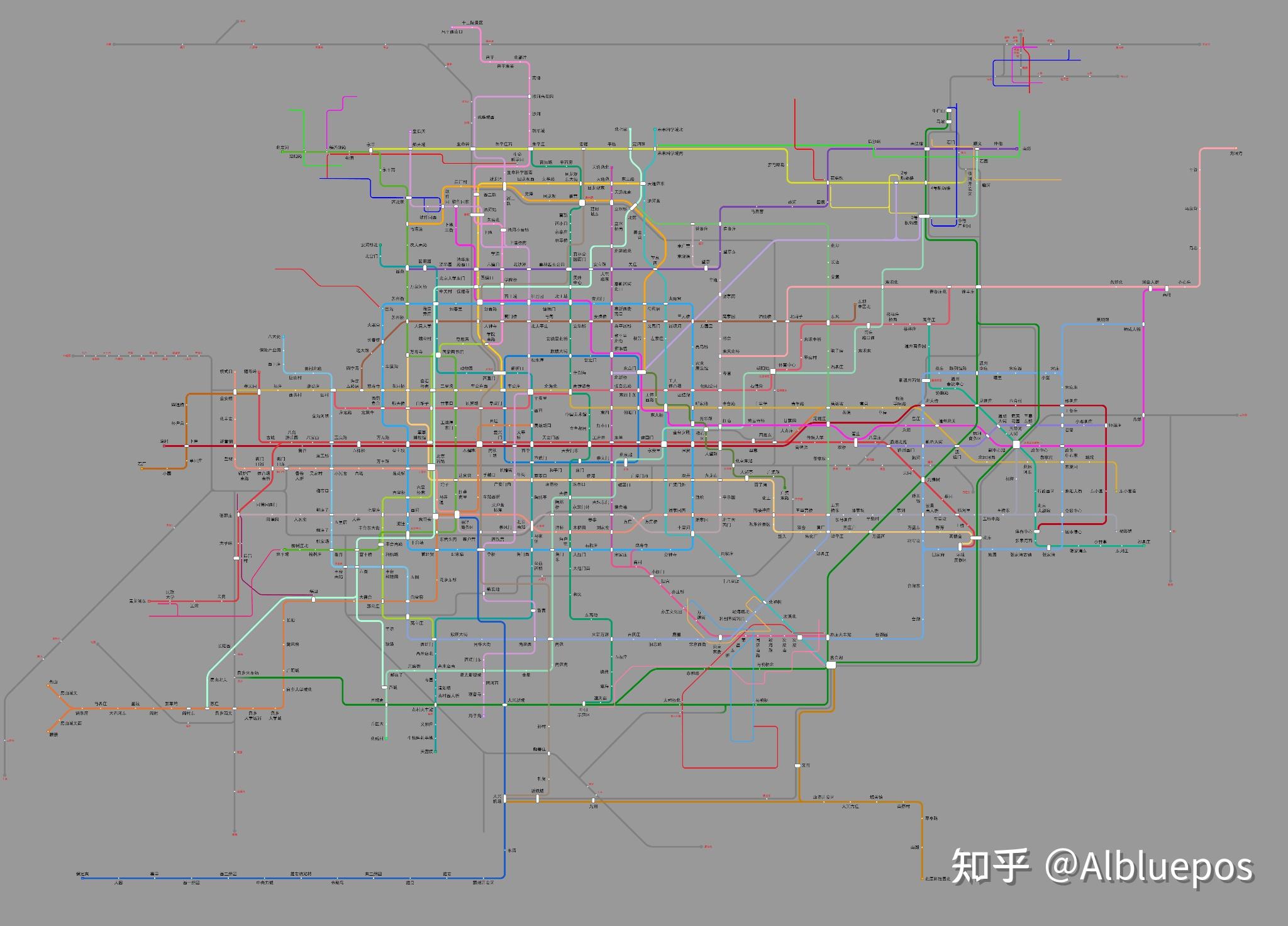 北京地铁2035年规划图及各线路简介 
