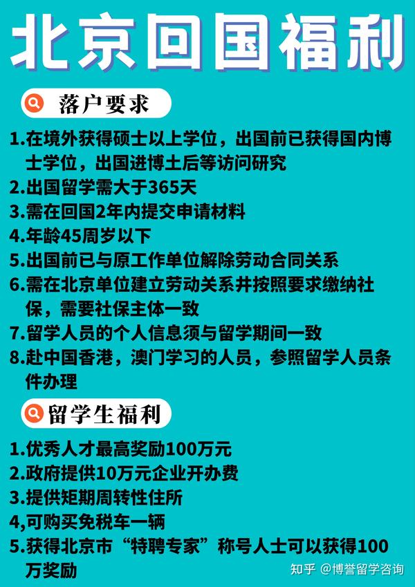 北京上海广州丨海外留学生回国福利政策! - 知乎
