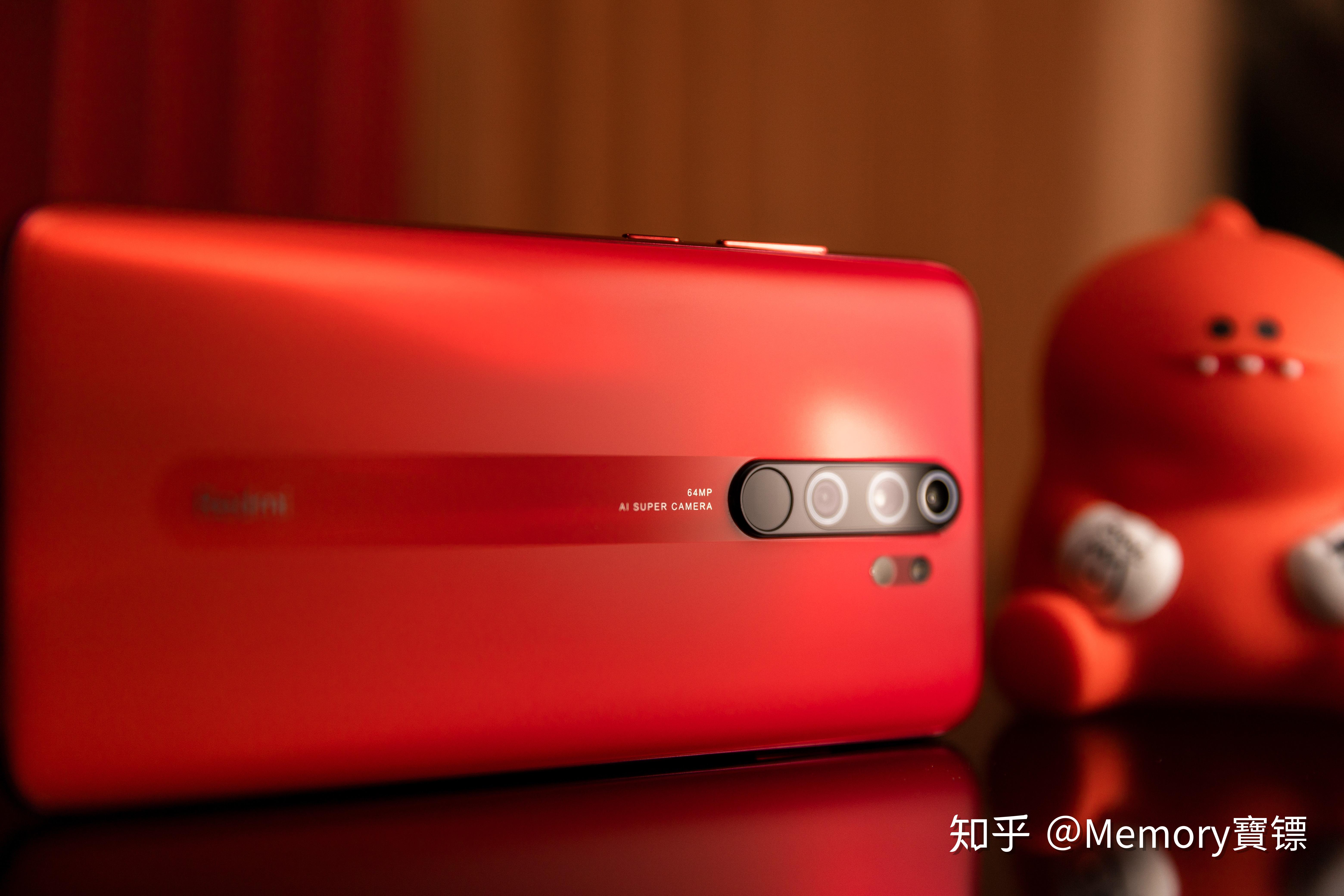 一组redmi note8 pro暮光橙真机实拍图