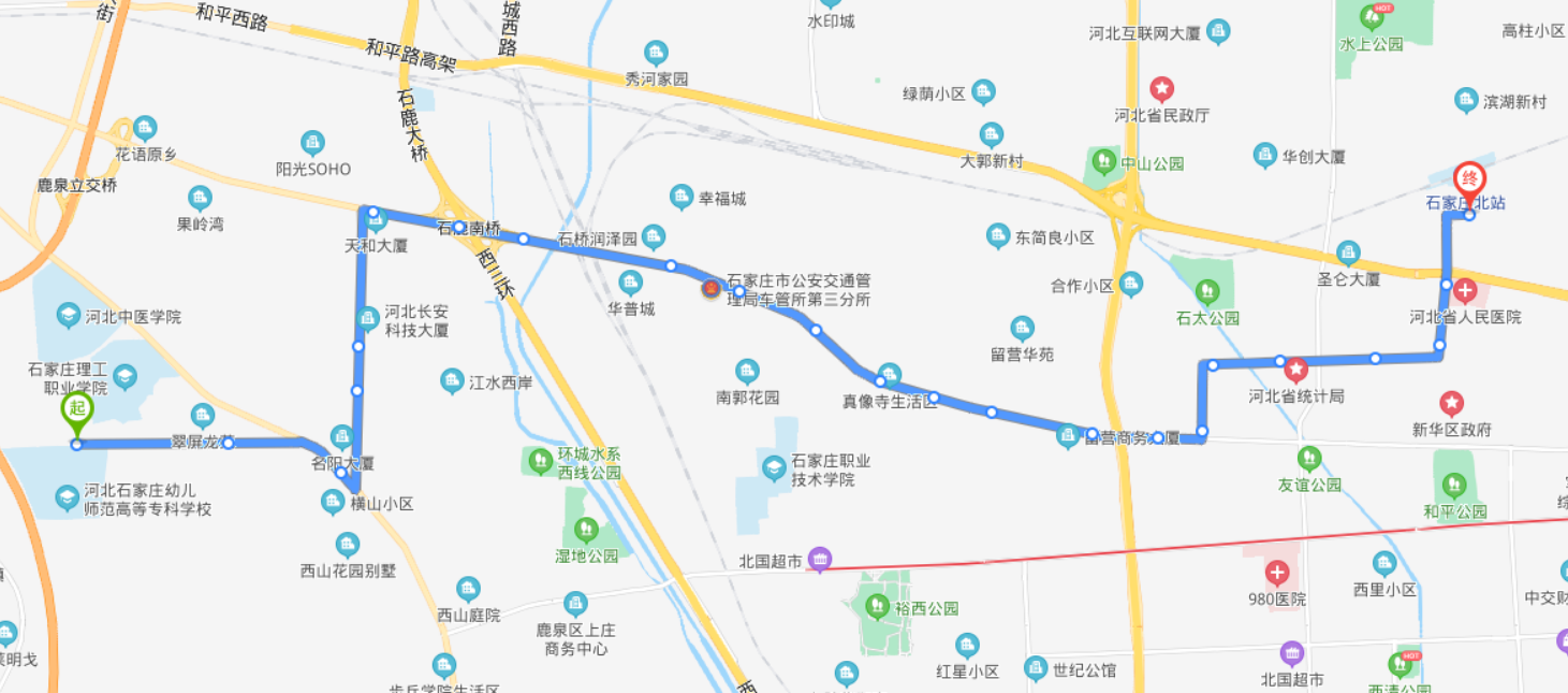 石家庄北站地图图片