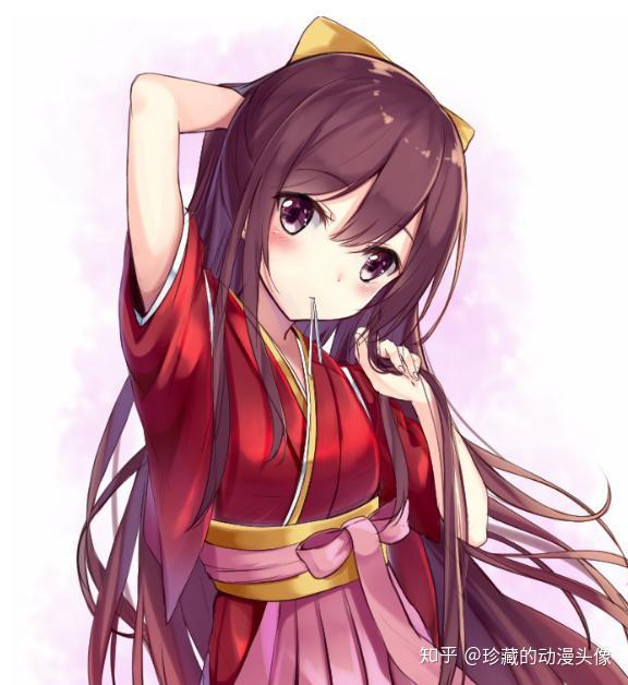 二次元和风姑娘亭亭玉立气质优雅非常惹人爱