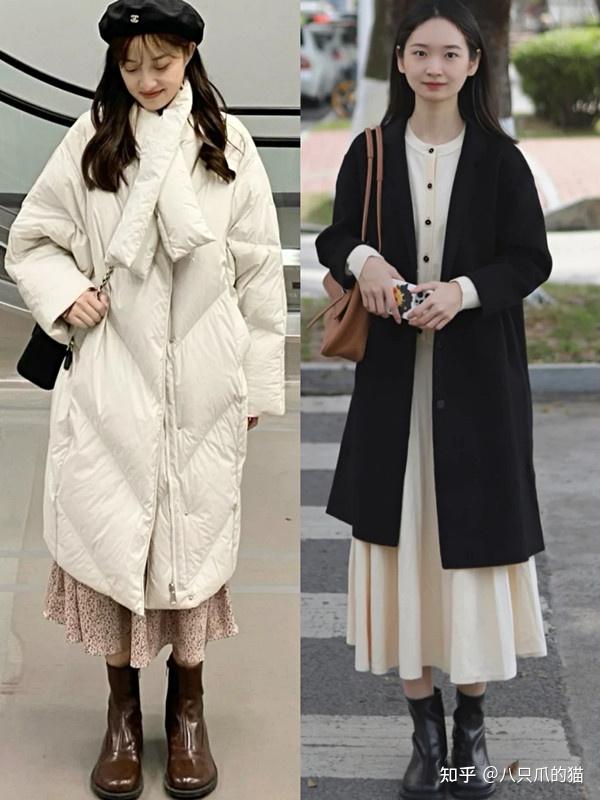 这才是冬天正确的穿裙方式不露腿不露踝兼顾温度和风度