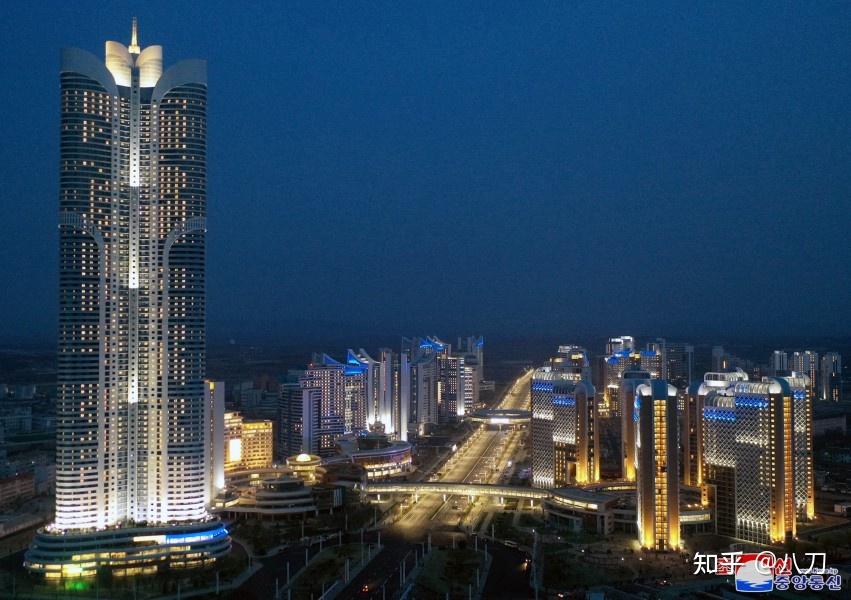 【朝中社】首都平壤的夜景日新月异