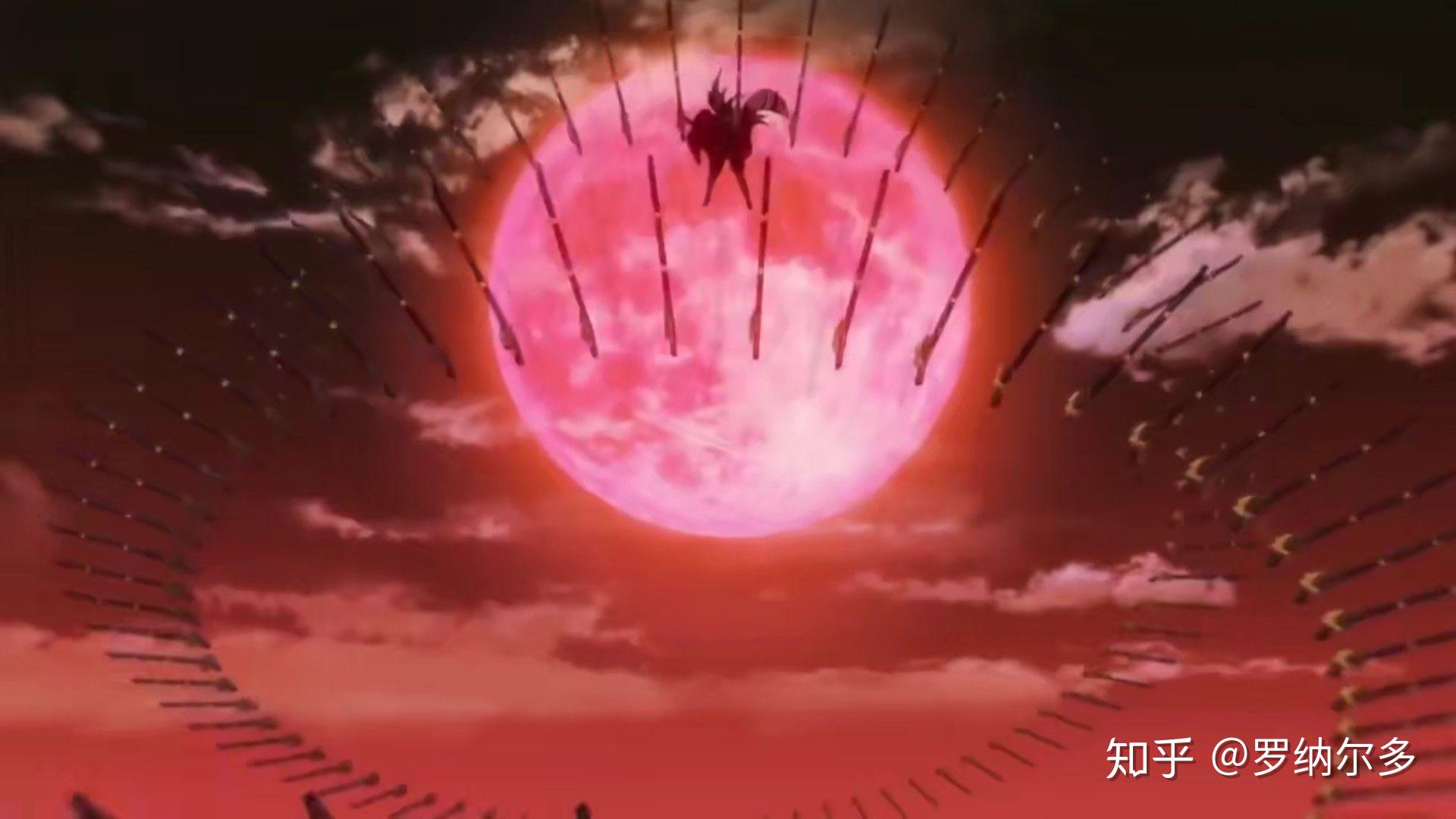 一部动漫红月下面一个人周围有好多剑好像是剑求动漫名字