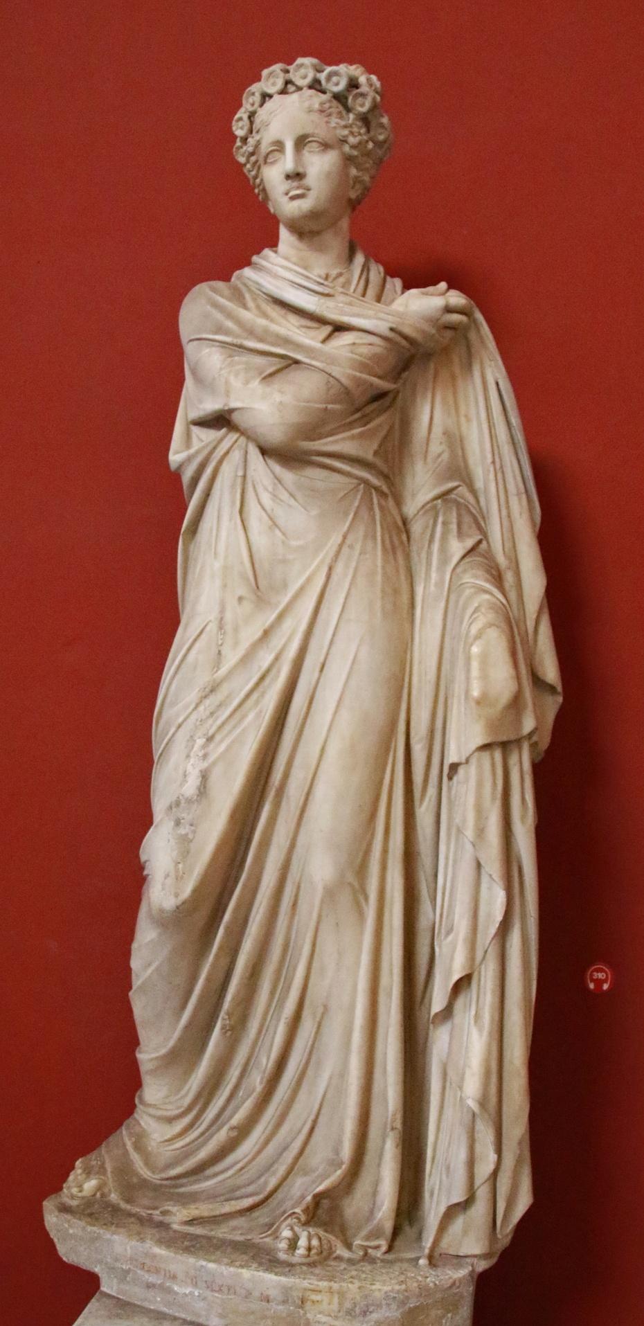 2梵蒂冈博物馆-[庇护-克莱门蒂诺博物馆]-缪斯殿-雕塑-缪斯女神3:抒情