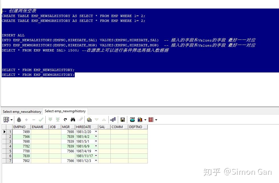 【PL/SQL】Insert 单条多条插入语句 - 知乎